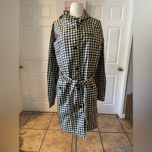 Columbia Black and White Checkered Raincoat Size XL - Picture 1 of 9